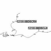 Трос ручного тормоза Febest, правый, арт. 12100-SBDISCRH