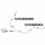 Трос ручного тормоза Febest, левый, арт. 12100-SBDRUMLH