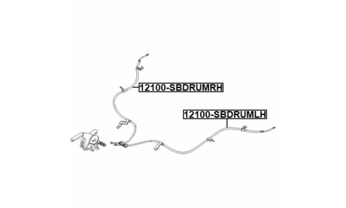 Трос ручного тормоза Febest, левый, арт. 12100-SBDRUMLH
