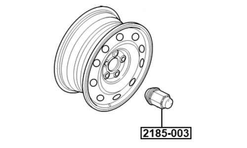 Гайка колесная 1/2unf-20 l40.9 | прав/лев Febest, арт. 2185-003