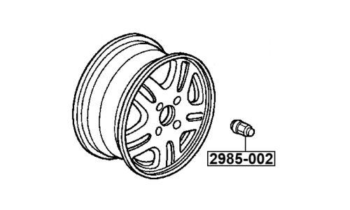 Гайка колесная m14x1.5 l34.3 | прав/лев Febest, арт. 2985-002
