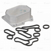 Радиатор масляный для а/м Ford Transit (06-)/(13-)/Peugeot Boxer (06-) 2.2TD (124*114.8*43мм) Luzar, арт. LOc 1001