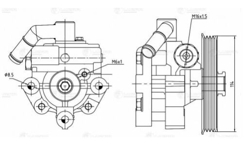 Насос гидроусилителя руля Luzar, для Chevrolet Aveo, арт. LPS 0503