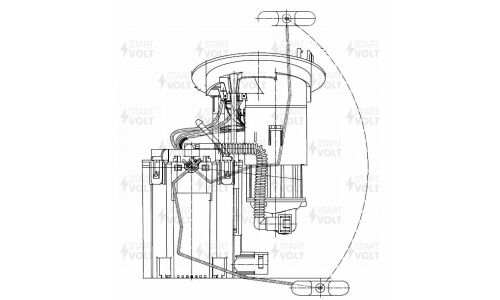 Насос топливный (бензонасос) Startvolt, погружной, для Audi A4 / A5, арт. SFM 1290