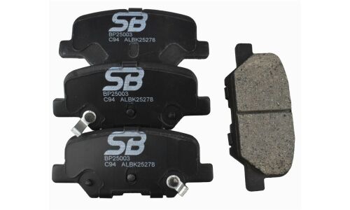 Колодки тормозные дисковые SB NAGAMOCHI, задние, комплект на ось (4 шт), арт. BP25003