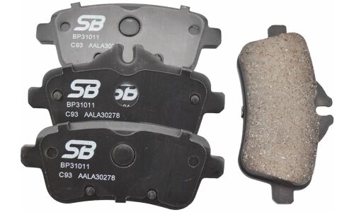 Колодки тормозные дисковые SB NAGAMOCHI, задние, комплект на ось (4 шт), арт. BP31011