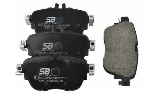 Колодки тормозные дисковые SB NAGAMOCHI, задние, комплект на ось (4 шт), арт. BP31034