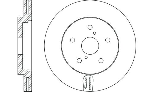 Диск тормозной | перед SB NAGAMOCHI, арт. BR21283T