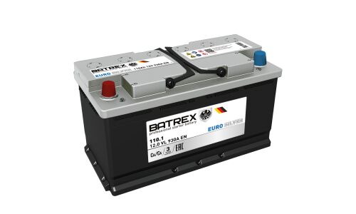 Аккумулятор Batrex Euro Silver L5R(H8R), 110Ач, CCA 930А, обслуживаемый, арт. 4610082700505