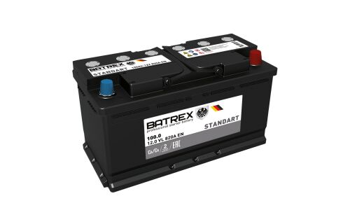 Аккумулятор Batrex Standart L5(H8) L, 100Ач, 820А, необслуживаемый, арт. 4610082700710