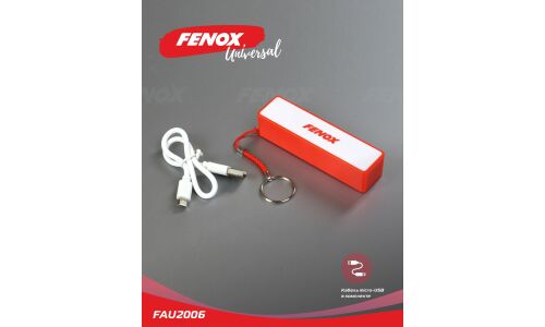 Аккумулятор внешний (Power Bank) Fenox, 1200мАч, вход microUSB, выход USB, 5В, арт. FAU2006
