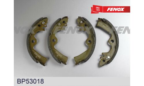 Колодки тормозные барабанные Fenox, комплект на ось (4 шт), арт. BP53018