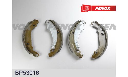 Колодки тормозные барабанные Fenox, комплект на ось (4 шт), арт. BP53016