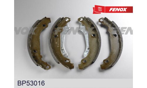 Колодки тормозные барабанные Fenox, комплект на ось (4 шт), арт. BP53016