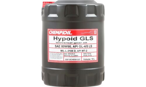 Масло трансмиссионное Chempioil Hypoid GLS 80w90, минеральное, API GL-4/GL-5 LS/MT-1, для МКПП и дифференциалов, 10л, арт. CH8802-10-E