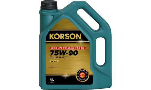 Масло трансмиссионное Korson Long Life Transmission Oil 75w90, синтетическое, API GL-4/GL-5, для МКПП и редукторов, 4л, арт. KS00032