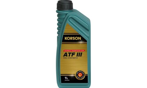 Масло трансмиссионное Korson ATF III, синтетическое, Dexron III H, для АКПП и ГУР, 1л, арт. KS00061