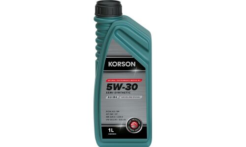 Масло моторное Korson Optimal Performance Motor Oil 5w30, полусинтетическое, API SM/CF, ACEA A3/B4, универсальное, 1л, арт. KS00091