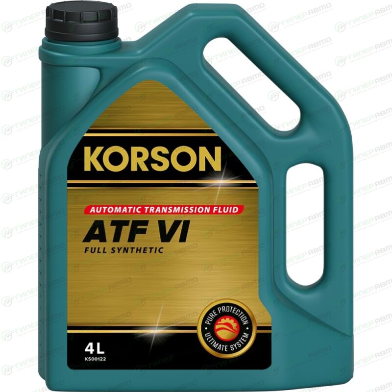 Масло трансмиссионное Korson ATF VI, синтетическое, Dexron VI, для АКПП ...