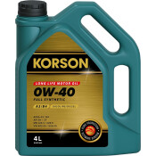 Масло моторное Korson Long Life Motor Oil 0w40, синтетическое, API SN/CF, ACEA A3/B4, универсальное, 4л, арт. KS00162