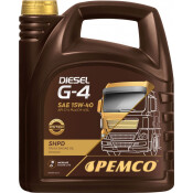 Масло моторное Pemco Diesel G-4 SHPD 15w40, полусинтетическое, API CI-4+/SL, ACEA A3/B4/E7, JASO DH-1, для дизельного двигателя, 5л, арт. PM0704-5