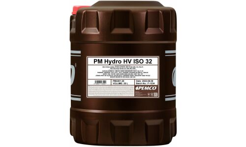 Масло гидравлическое Pemco Hydro HV ISO 32, минеральное, 20л, арт. PM2201-20