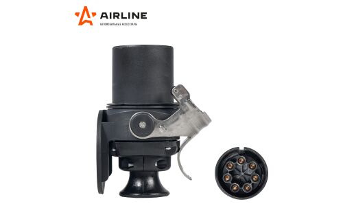 Вилка прицепа тягача Airline, 24В, 7 контактов, ABS/EBS, пластиковый корпус, арт. ATE-45