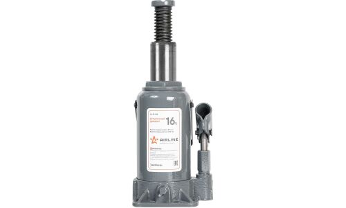 Домкрат гидравлический бутылочный Airline, 16000кг, подъём 210–395мм, арт. AJ-B-16S