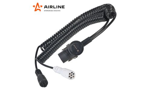 Кабель прицепа 24В адаптер с 15 конт. на тип-N 7 конт. и тип-S 7 конт. 5,5м (литой) AIRLINE, арт. ATE-15