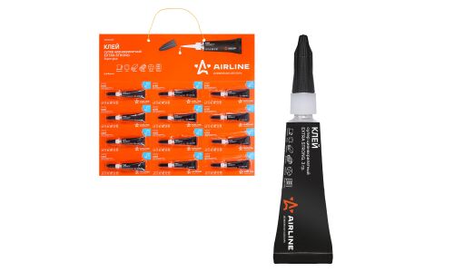 Клей моментальный Airline Extra Strong Siper Glue, цианакрилатный, прозрачный, туба 3г, арт. ADGC007