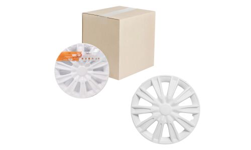 Колпаки на колеса Airline Торнадо, 16", белые, под карбон, 2 шт, арт. AWCC-16-31