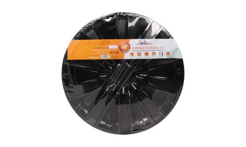Колпаки на колеса Airline Торнадо, 16", черные глянцевые, 2 шт, арт. AWCC-16-32