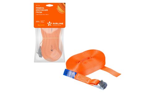 Ремень крепления груза с фиксатором 12 м, 200 кг AIRLINE, арт. AS-T-26