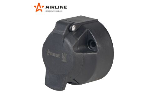 Розетка фаркопа Airline ЛАЙТ, 12В, 7 контактов, пластиковый корпус, с крышкой, арт. ATE-21
