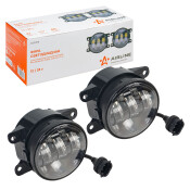 Фара светодиод, регулир.свет.граница, 45Вт Бел, D-90мм, кмпл 2шт. AIRLINE, арт. ALED078