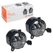 Фара светодиод, регулир.свет.граница, 45Вт Бел/Жел, D-90мм, кмпл 2шт. AIRLINE, арт. ALED075