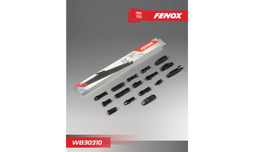 Щётка стеклоочистителя Fenox 300мм (12") каркасная, зимняя, 15 переходников, 1 шт, арт. WB30310