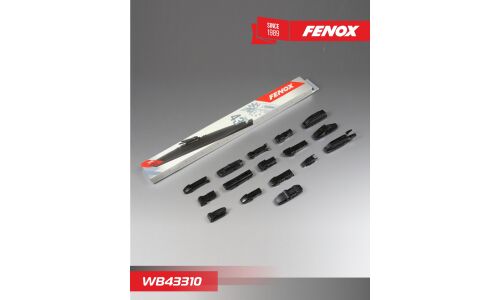 Щётка стеклоочистителя Fenox 430мм (17") каркасная, зимняя, 15 переходников, 1 шт, арт. WB43310