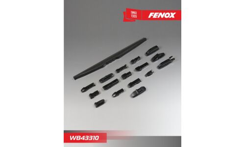 Щётка стеклоочистителя Fenox 430мм (17") каркасная, зимняя, 15 переходников, 1 шт, арт. WB43310