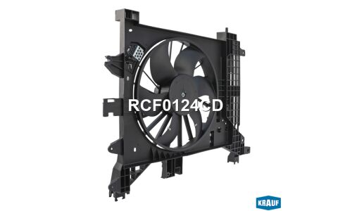Вентилятор охлаждения радиатора Krauf, с резистором, арт. RCF0124CD