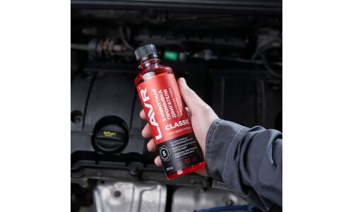 Промывка масляной системы Lavr Five Minutes Motor Flush Classic, для бензиновых и дизельных двигателей, 5-минутная, бутылка 450мл, арт. Ln1003