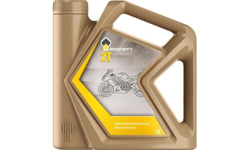 Масло для мототехники Роснефть Moto 2T, минеральное, API TC, JASO FD, 2-тактное, 4л, арт. 40811042