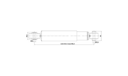 Амортизатор Febest, газомасляный, задний, 1 шт, арт. 01110-009R