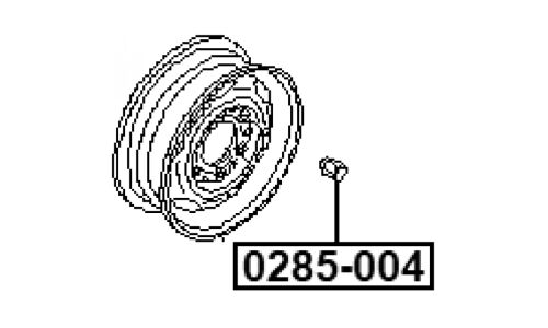 Гайка колесная m12x1.25 l16 | прав/лев Febest, арт. 0285-004