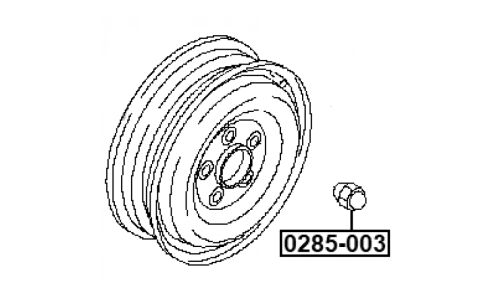 Гайка колесная m12x1.25 l38.4 | прав/лев Febest, арт. 0285-003