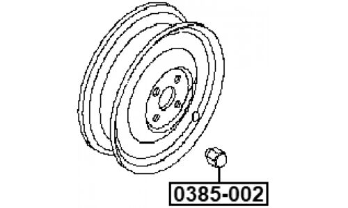 Гайка колесная m14x1.5 l35 | прав/лев Febest, арт. 0385-002