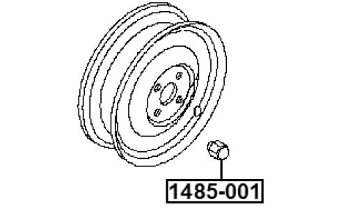 Гайка колесная m14x1.5 l35.8 | прав/лев Febest, арт. 1485-001