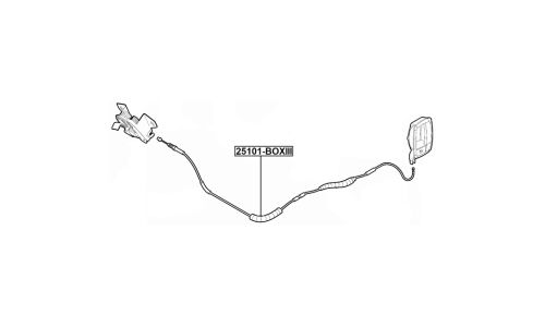 Трос привода открывания замка капота | прав/лев Febest, арт. 25101-BOXIII