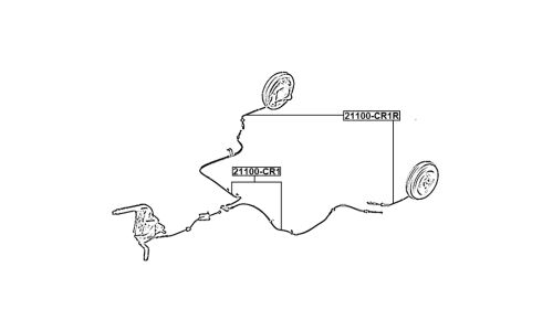 Трос ручного тормоза | прав/лев Febest, арт. 21100-CR1R