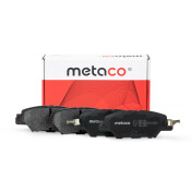 Колодки тормозные дисковые Metaco, задние, комплект на ось (4 шт), арт. 3010-411
